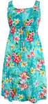 Orchid Parrot Women's Empire Tie Front Hawaiian Dress (Generous Fit)